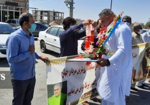 تازه رو در میان استقبال مردم وارد ایرانشهر شد