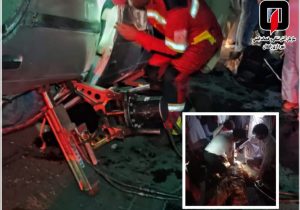 واژگونی خودروی ۴۰۵ مرگ راننده را رقم زد