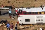 اتوبوس مسافری در مسیر بم- زاهدان واژگون شد