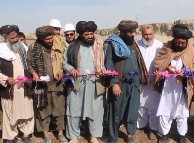 نخستین آب‌راه بین بند کمال خان و شهر زرنج افتتاح شد