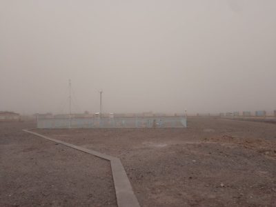 وزش باد شدید شعاع دید افقی را در منطقه فرودگاهی زاهدان به ۸۰۰ متر کاهش داد