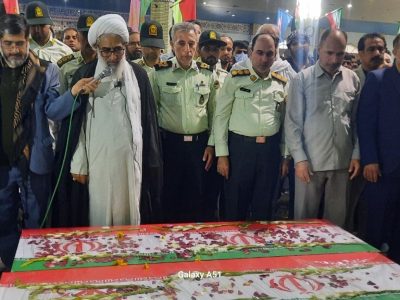 پیکر مطهر شهدای حادثه تروریستی سیب و سوران در زابل تشییع شد
