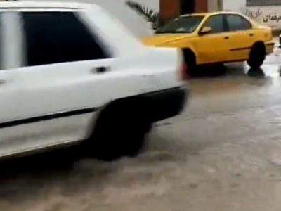 خیابان های زاهدان پس از بارش شدید باران تبدیل به رودخانه شد