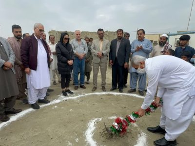 کلنگ‌زنی مدرسه سه‌کلاسه در بخش باهوکلات دشتیاری  