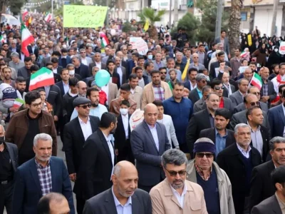 راهپیمایی ۲۲ بهمن در ۶۰ نقطه سیستان و بلوچستان برگزار شد