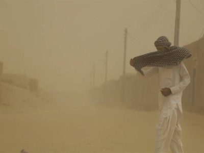 سرعت طوفان سیستان از ۱۰۰ کیلومتر بر ساعت گذشت